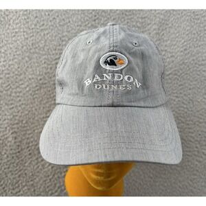 Bandon Dunes Hat Adult Mens Adjustable Bird Logo D Ring Slide Strap Gray
